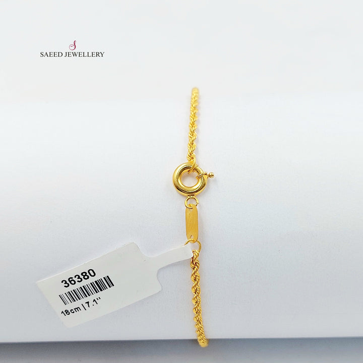 Print Rashadi Bracelet Made of 21K Gold by Saeed Jewelry 