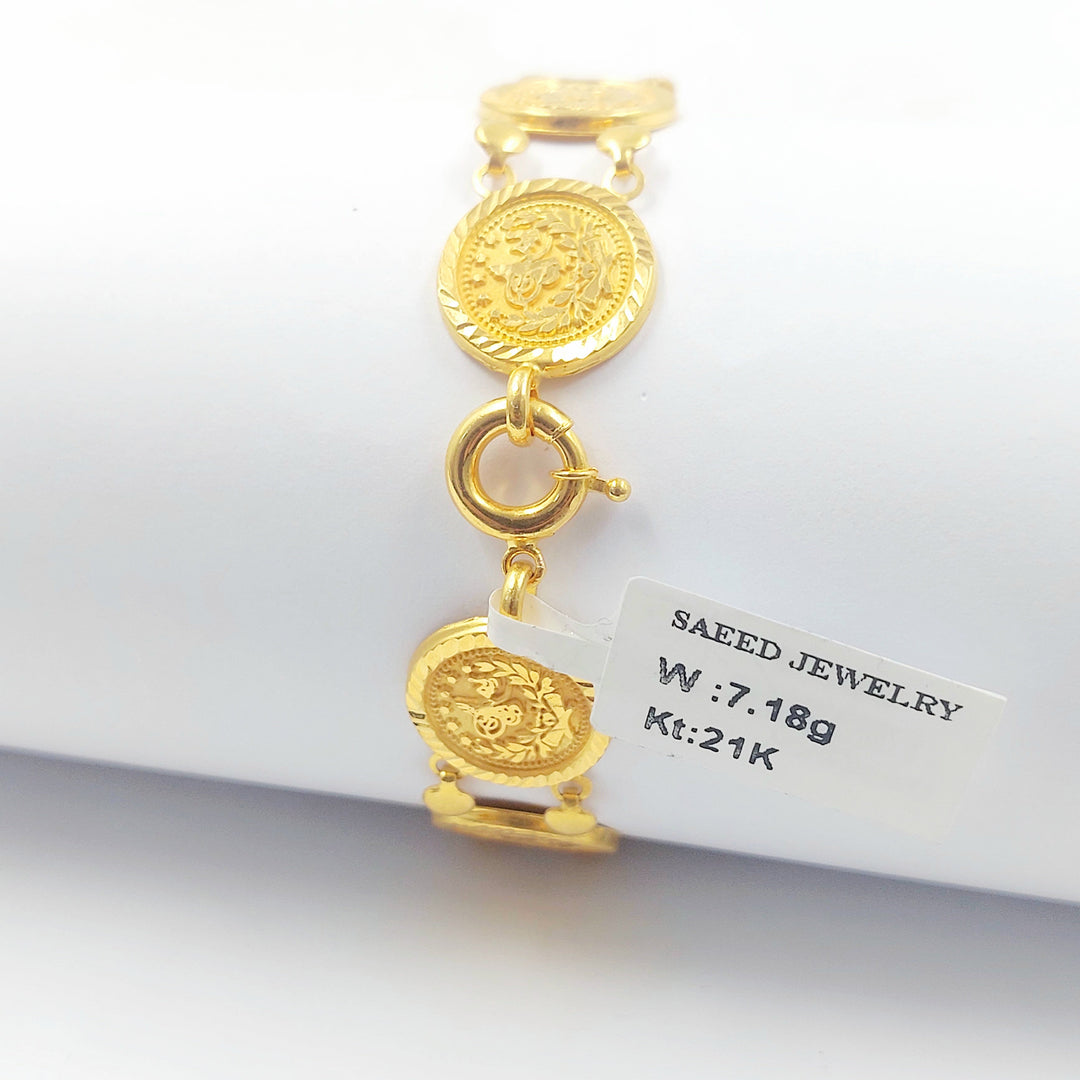 21K اسوارة رشادي قشرة-مجوهرات الشيخ سعيد-Saeed Jewelry 