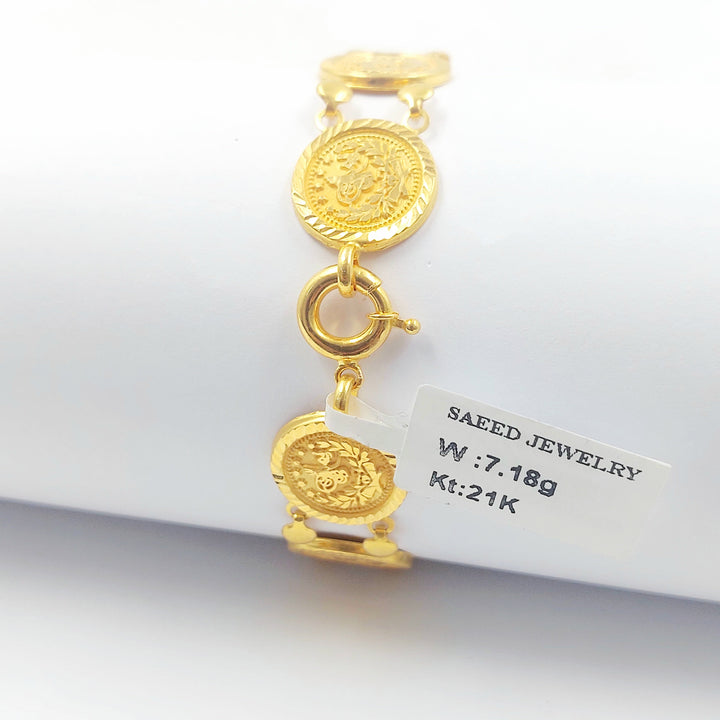 21K اسوارة رشادي قشرة-مجوهرات الشيخ سعيد-Saeed Jewelry 