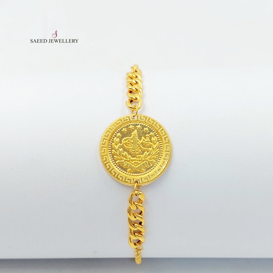 Print Rashadi Bracelet Made of 21K Gold by Saeed Jewelry 