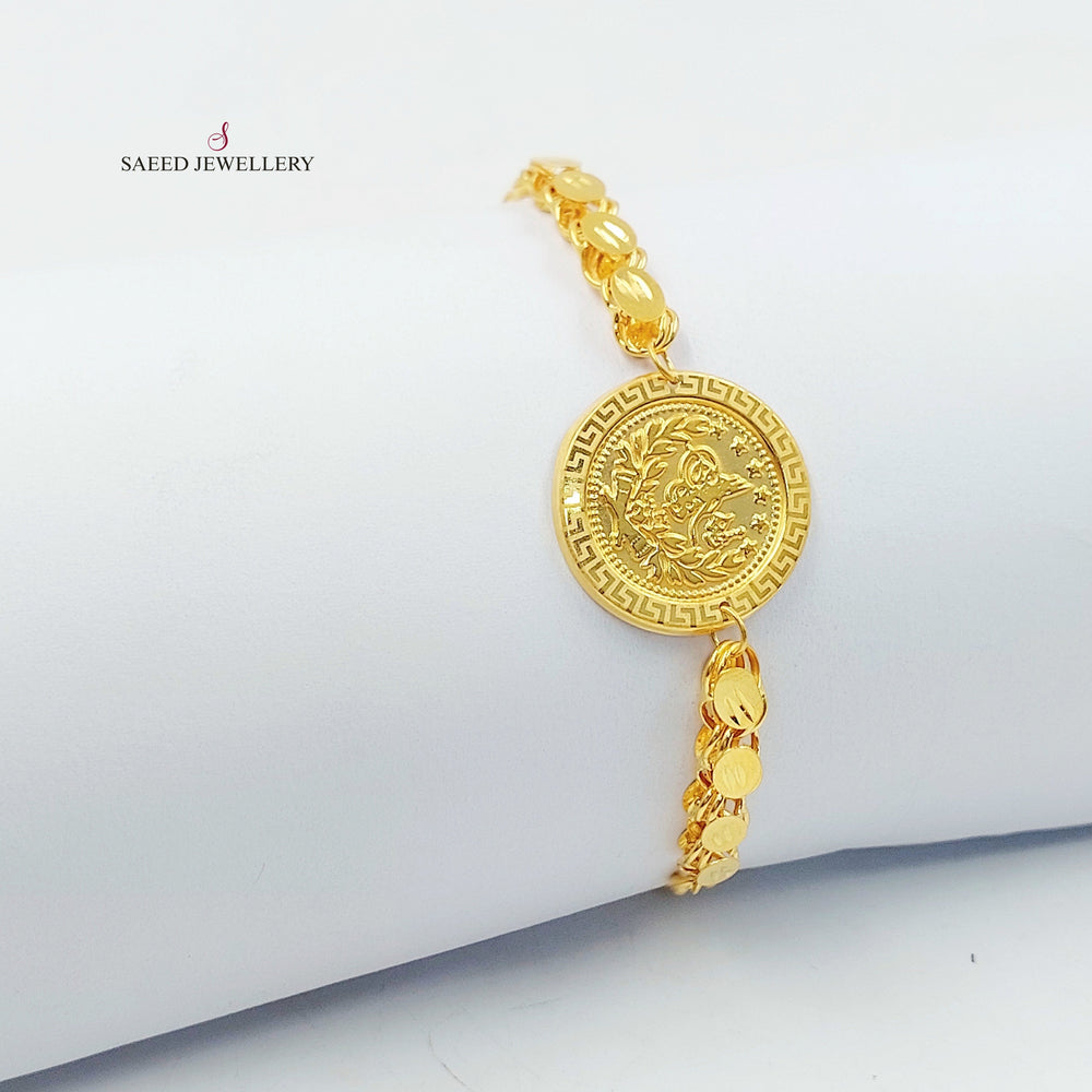 Print Rashadi Bracelet Made of 21K Gold by Saeed Jewelry 