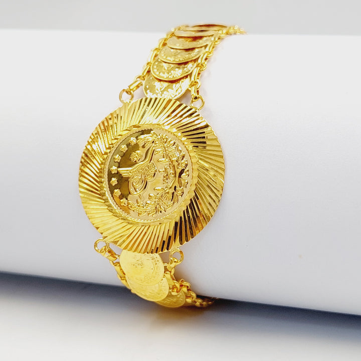 Print Rashadi Bracelet Made of 21K Gold by Saeed Jewelry 