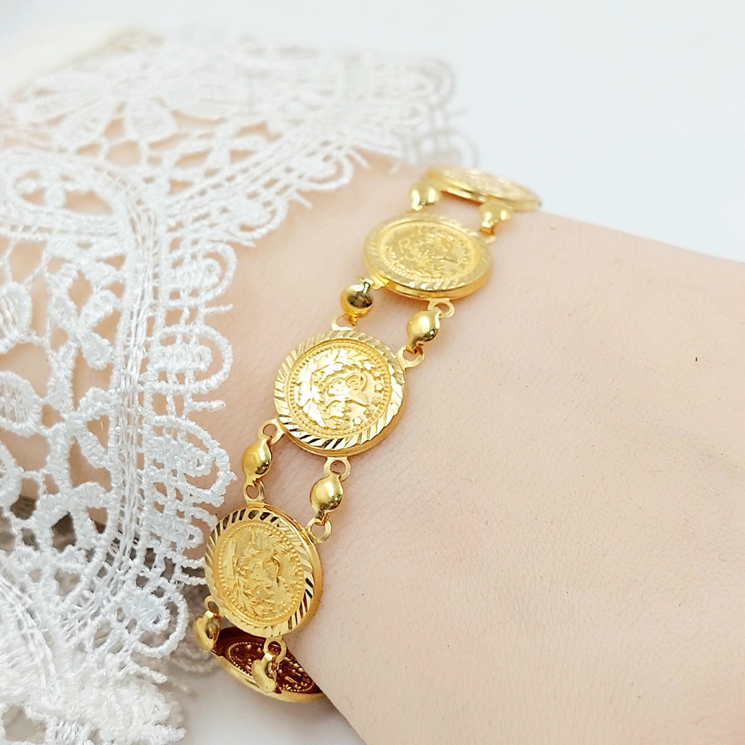 Print Rashadi Bracelet Made of 21K Gold by Saeed Jewelry 