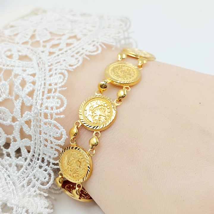 Print Rashadi Bracelet Made of 21K Gold by Saeed Jewelry 