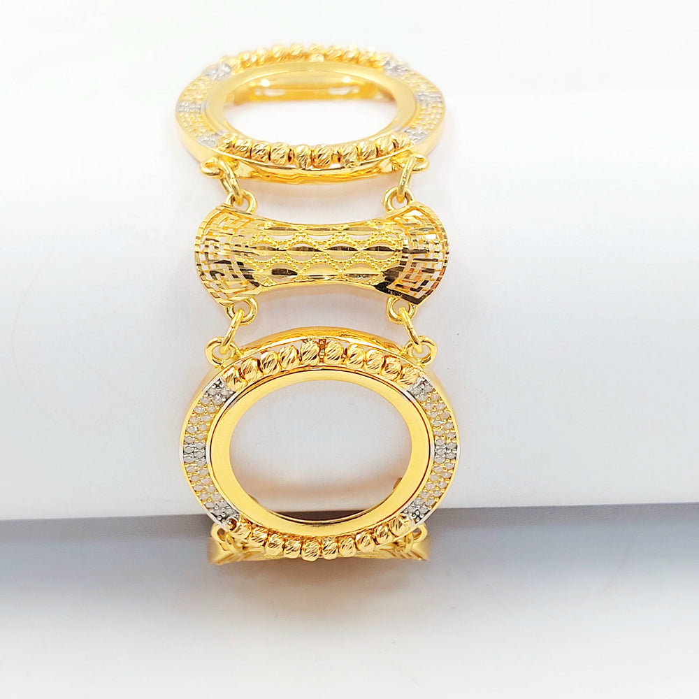Rashadi Frame Bracelet Made of 21K Gold by Saeed Jewelry 