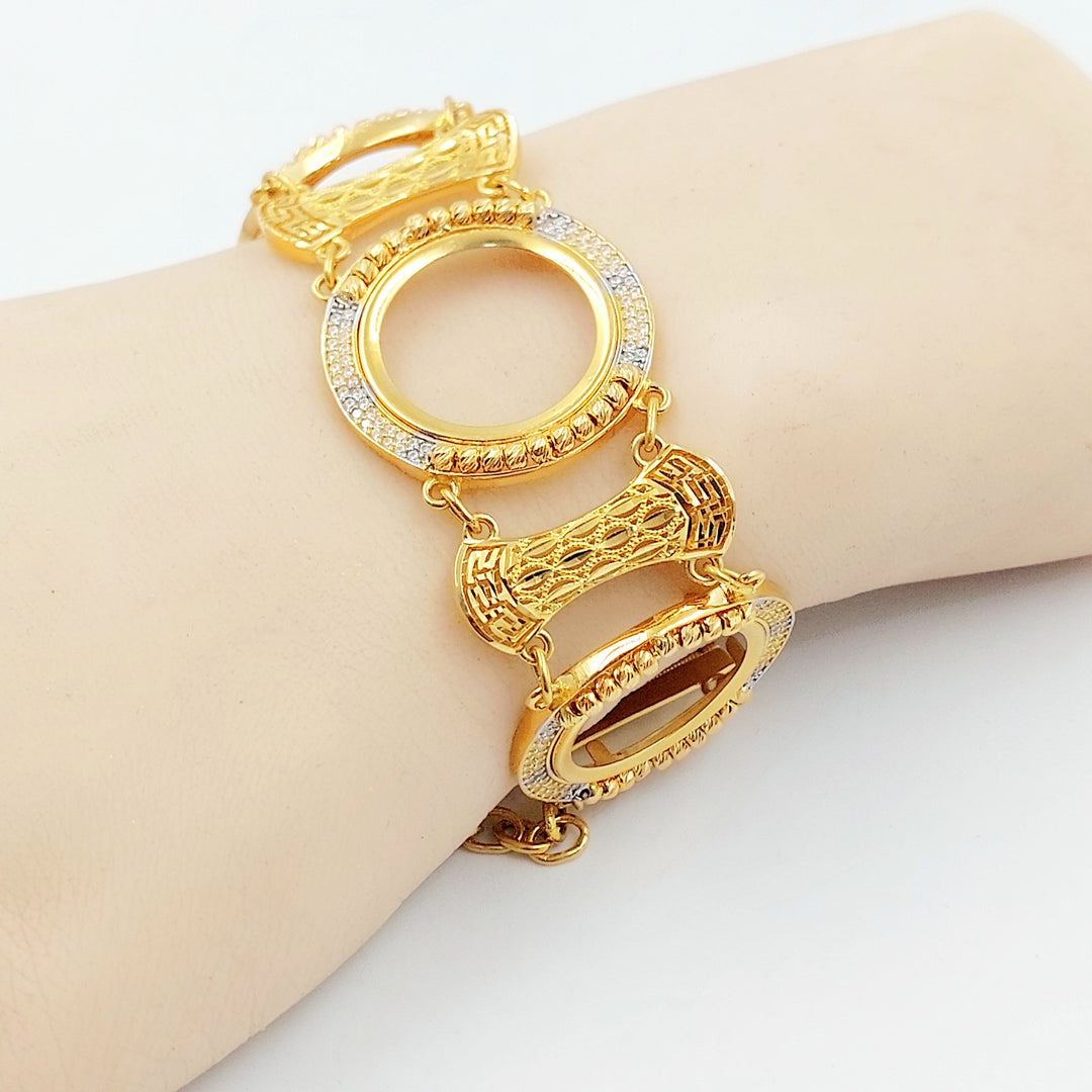 Rashadi Frame Bracelet Made of 21K Gold by Saeed Jewelry 