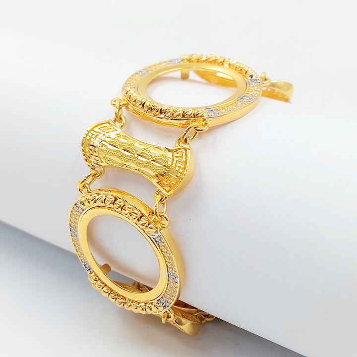 Rashadi Frame Bracelet Made of 21K Gold by Saeed Jewelry 