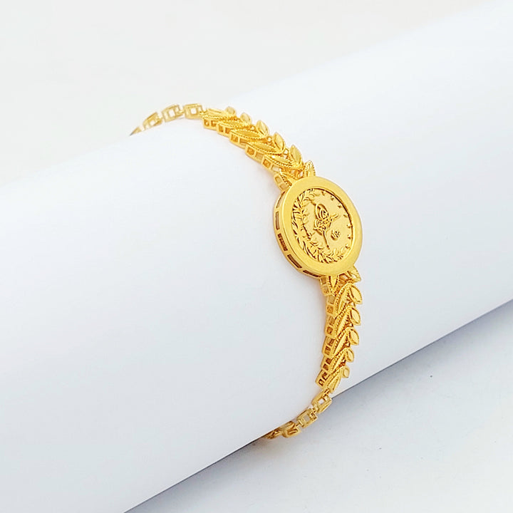 21K اسوارة ورق الشجر رشادي-مجوهرات الشيخ سعيد-Saeed Jewelry 