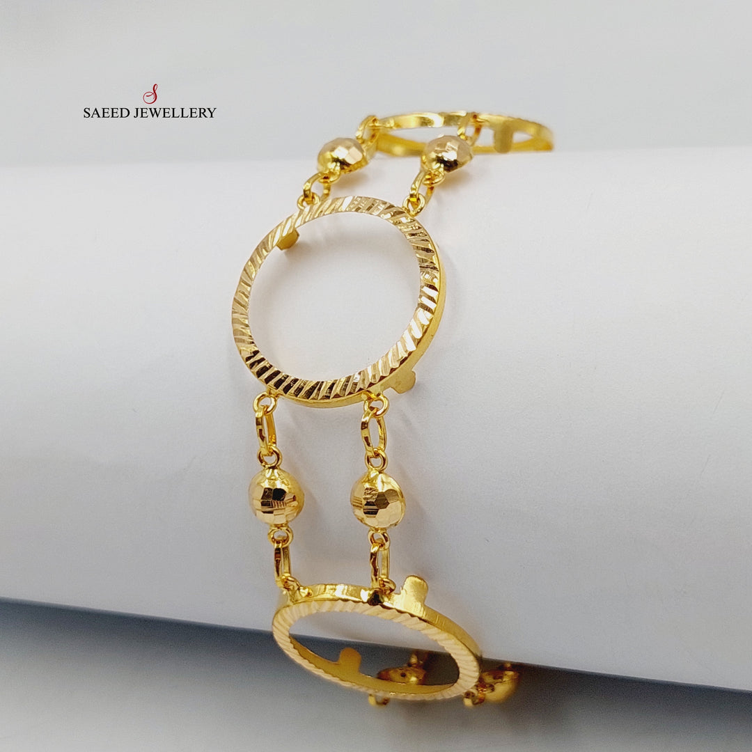 21K Gold Rashadi Frame Bracelet by Saeed Jewelry - Image 5