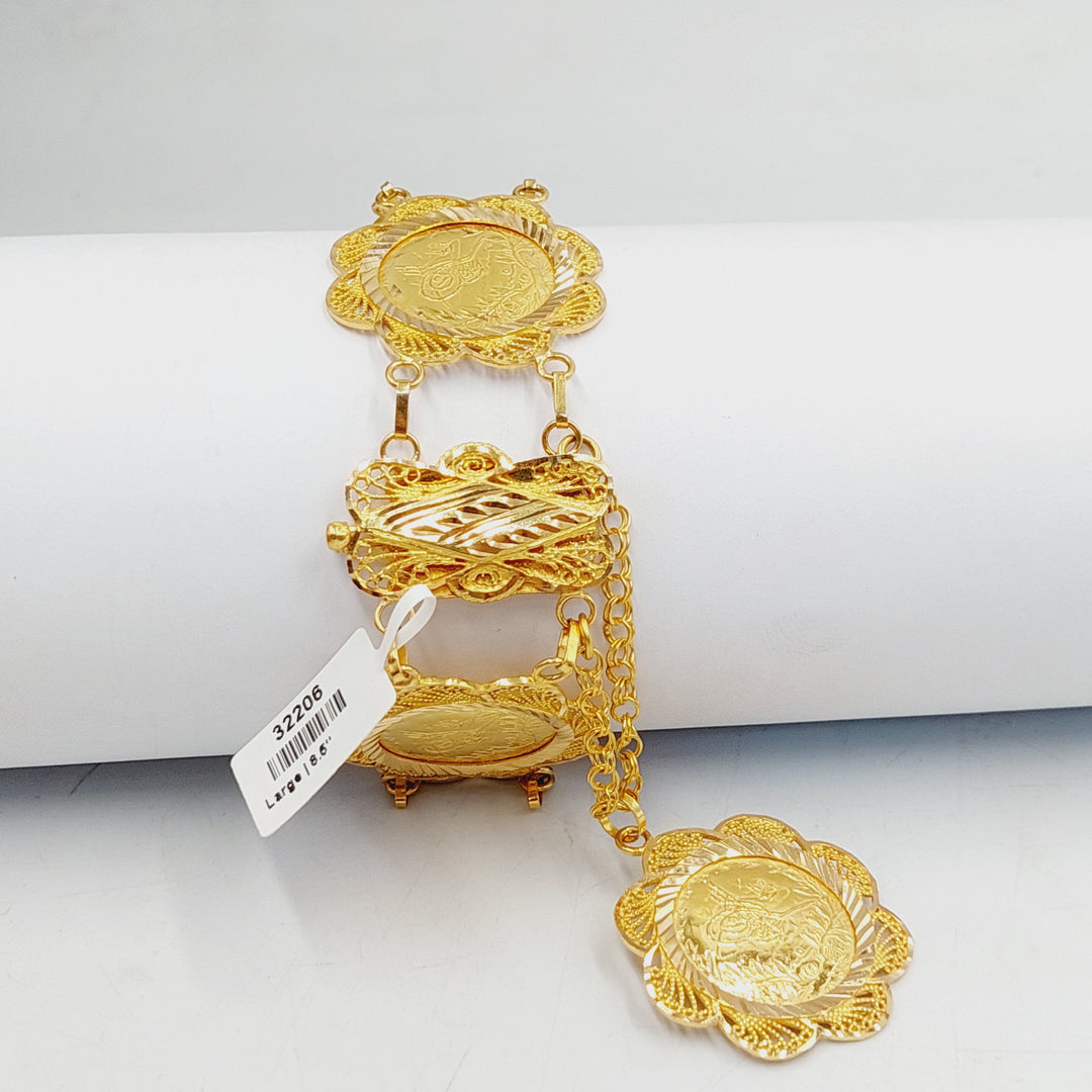 21K Gold Rashadi Frame Bracelet by Saeed Jewelry - Image 3