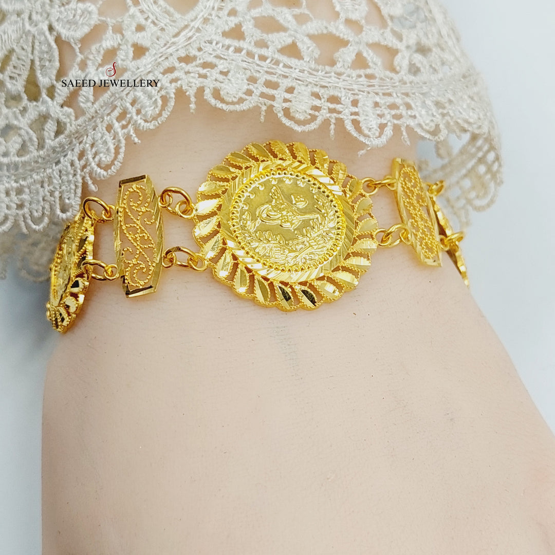 21K Gold Rashadi Frame Bracelet by Saeed Jewelry - Image 5