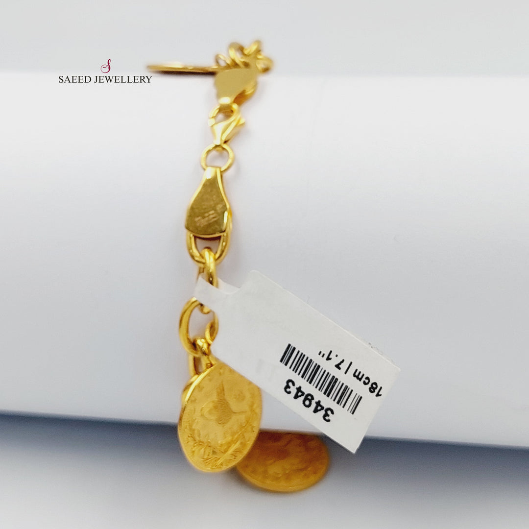 Rashadi Joy Bracelet Made of 21K Gold by Saeed Jewelry 