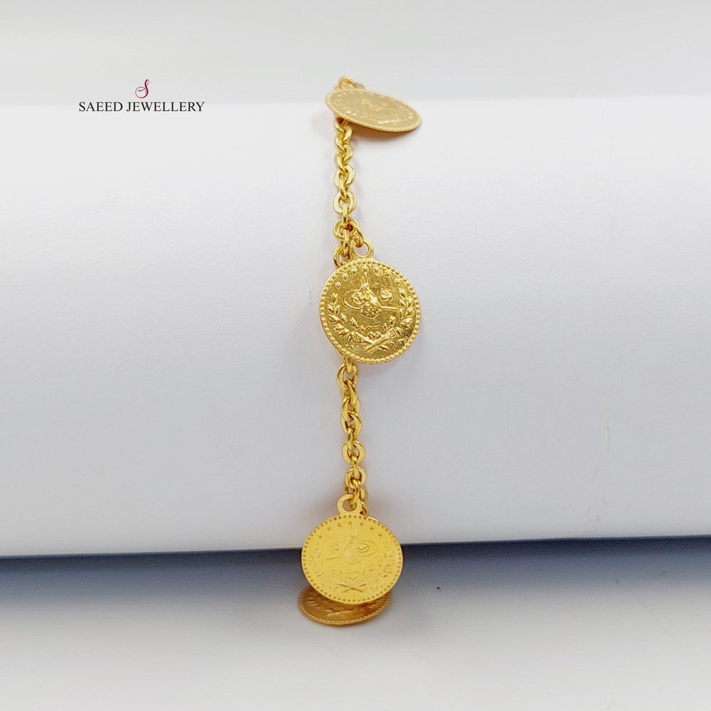 Rashadi Dandash Bracelet Made of 21K Gold by Saeed Jewelry 