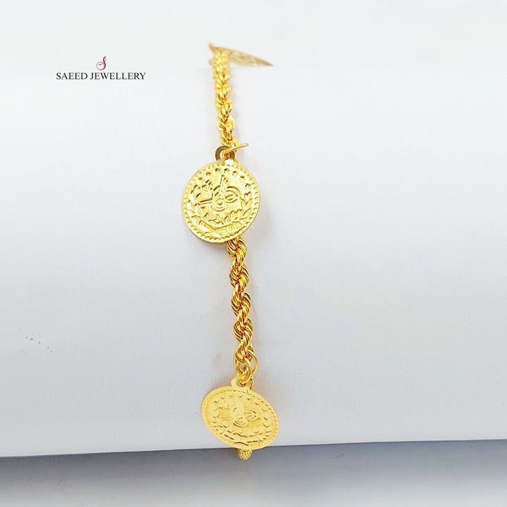 Rashadi Dandash Bracelet Made of 21K Gold by Saeed Jewelry 