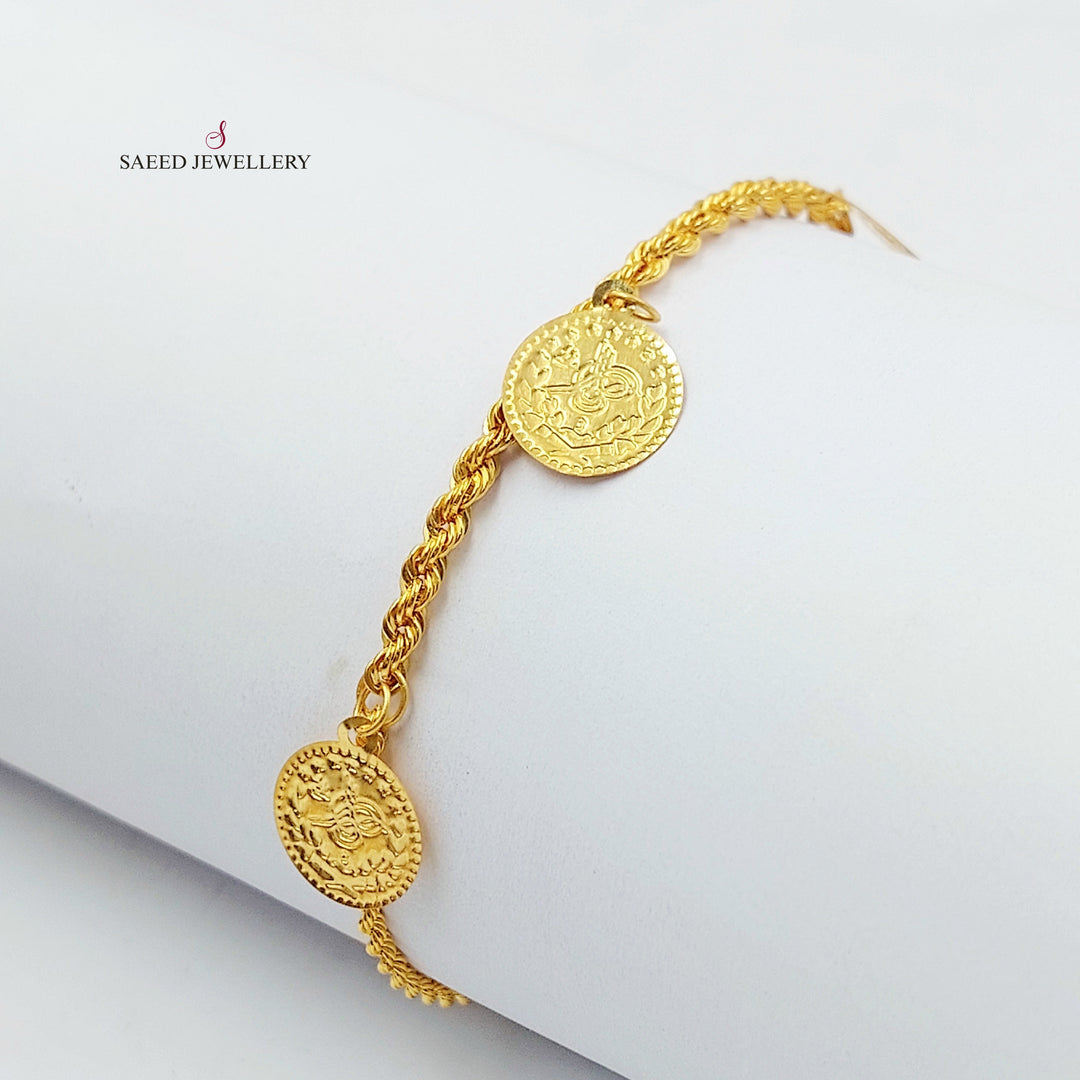 Rashadi Dandash Bracelet Made of 21K Gold by Saeed Jewelry 