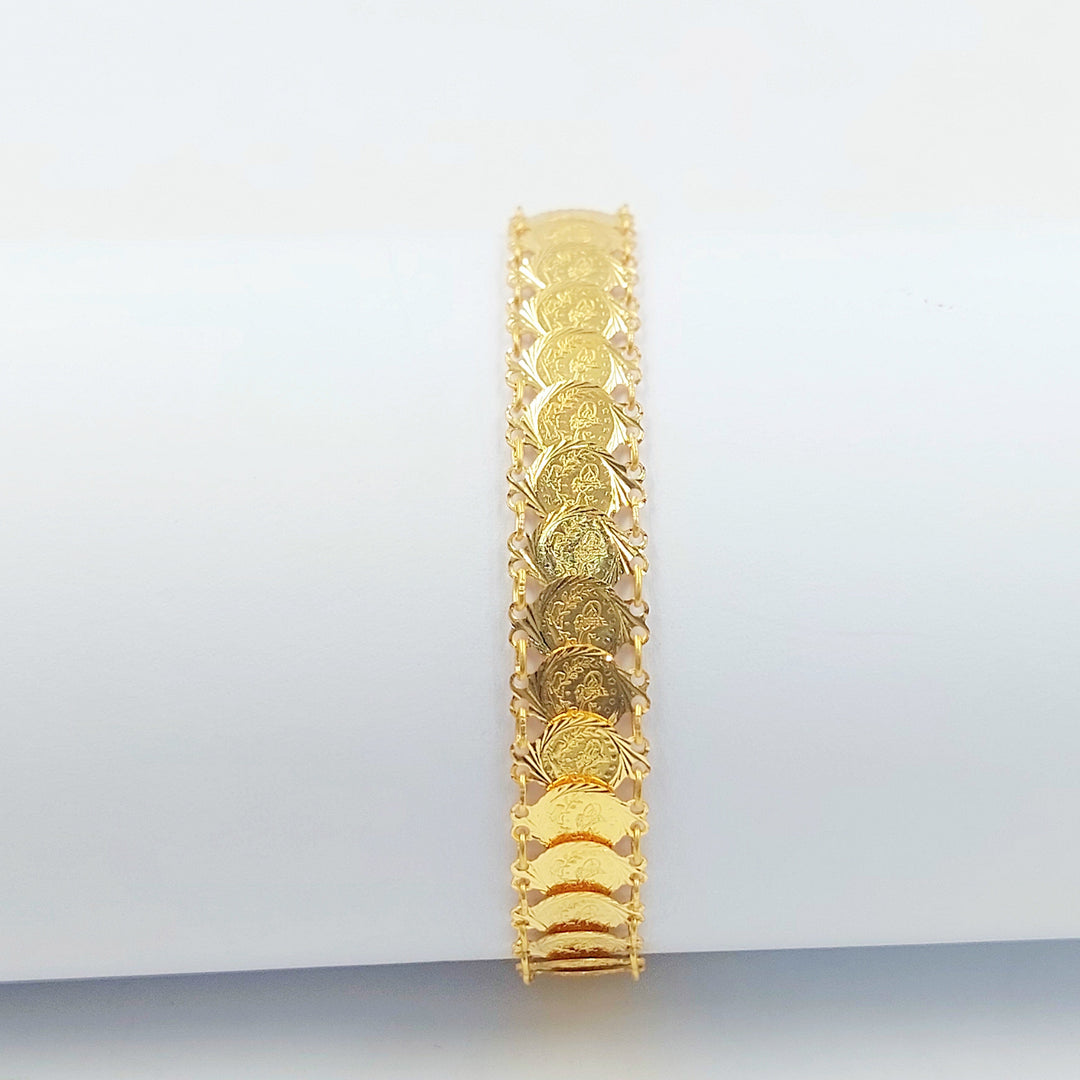 Rashadi Eighths Bracelet Made of 21K Gold by Saeed Jewelry 