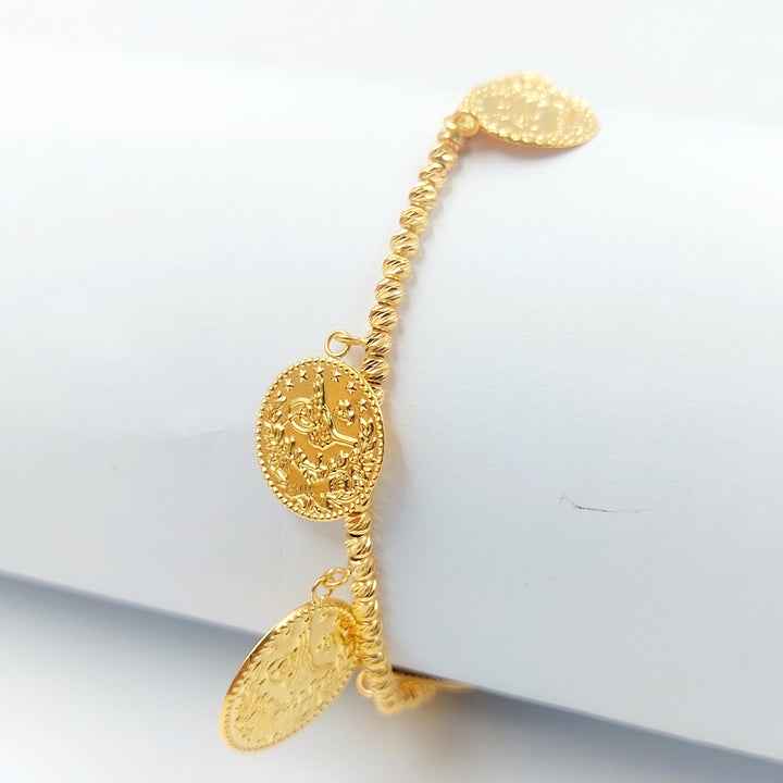 Rashadi Balls Bracelet Made of 21K Gold by Saeed Jewelry 