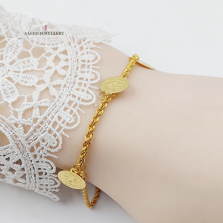 Rashadi Dandash Bracelet Made of 21K Gold by Saeed Jewelry 