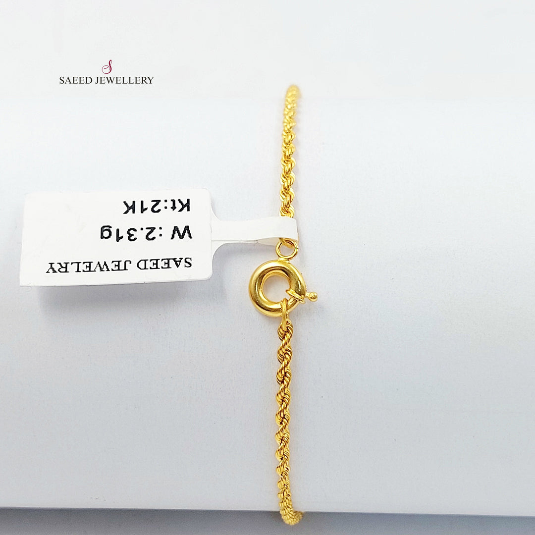 Rashadi Dandash Bracelet Made of 21K Gold by Saeed Jewelry 