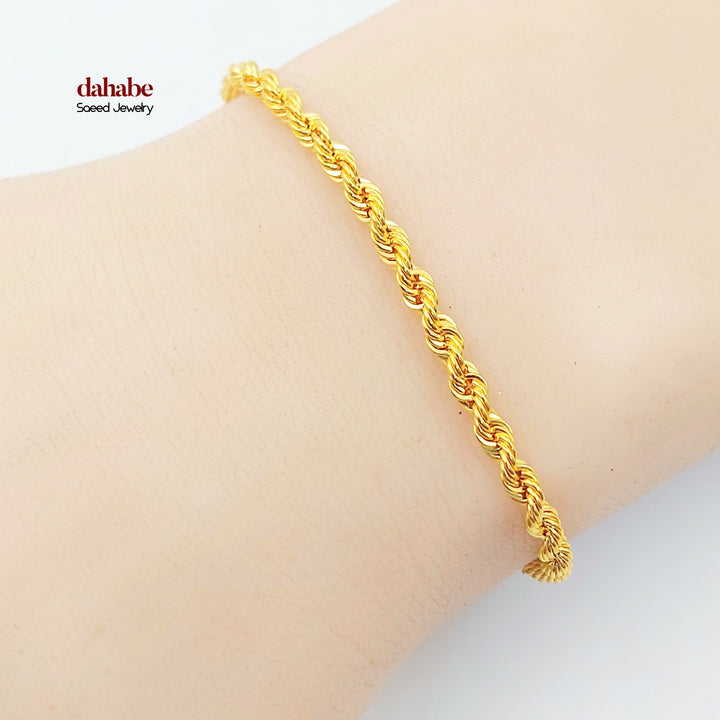 21K اسوارة جدل-مجوهرات الشيخ سعيد-Saeed Jewelry 