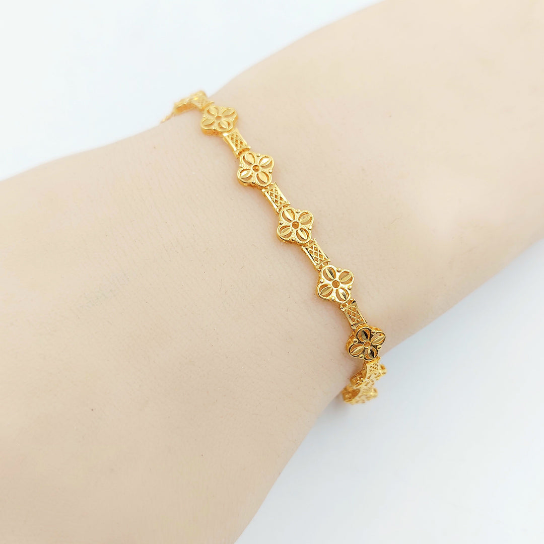 Rose Bracelet Made of 21K Gold by Saeed Jewelry 
