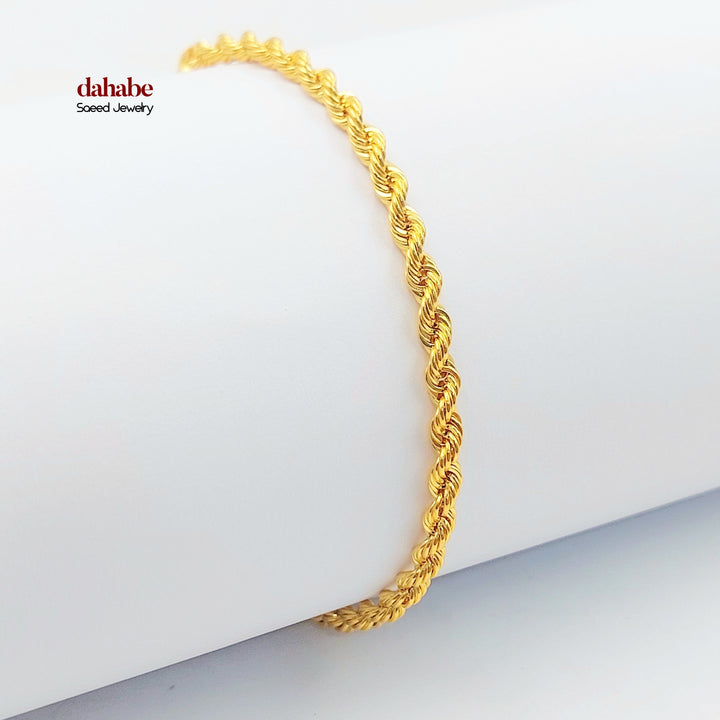 21K اسوارة جدل-مجوهرات الشيخ سعيد-Saeed Jewelry 