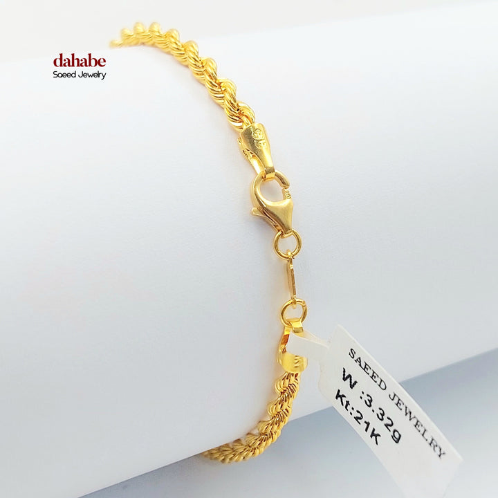 21K اسوارة جدل-مجوهرات الشيخ سعيد-Saeed Jewelry 