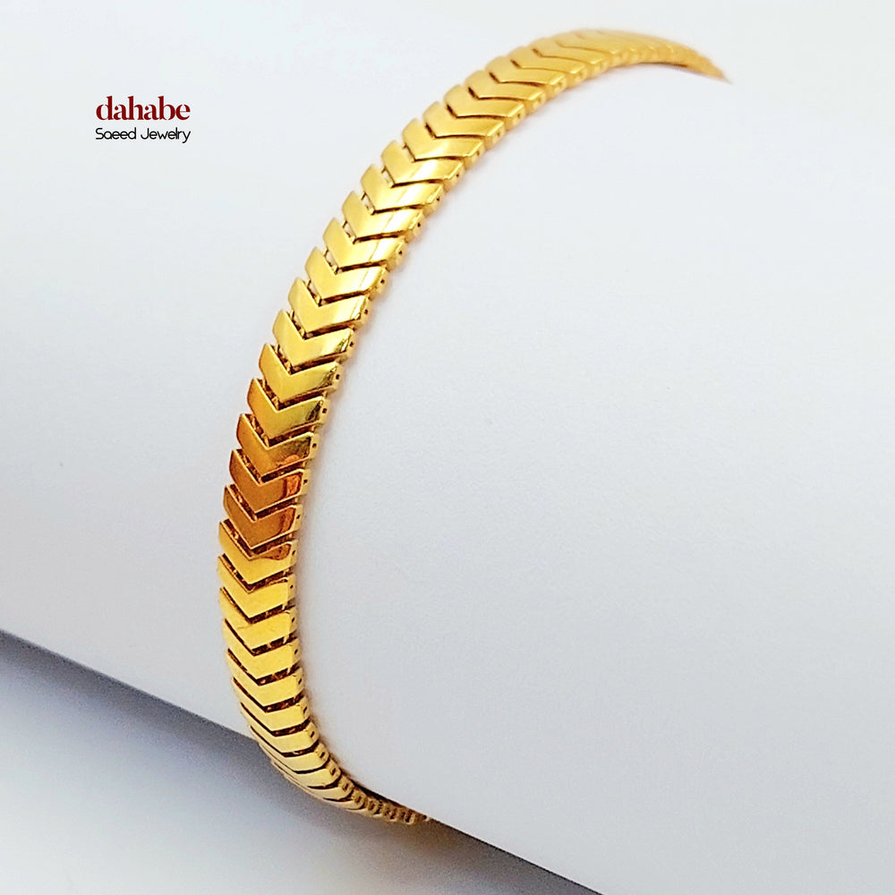 Snake Bracelet Made of 21K Gold by Saeed Jewelry 