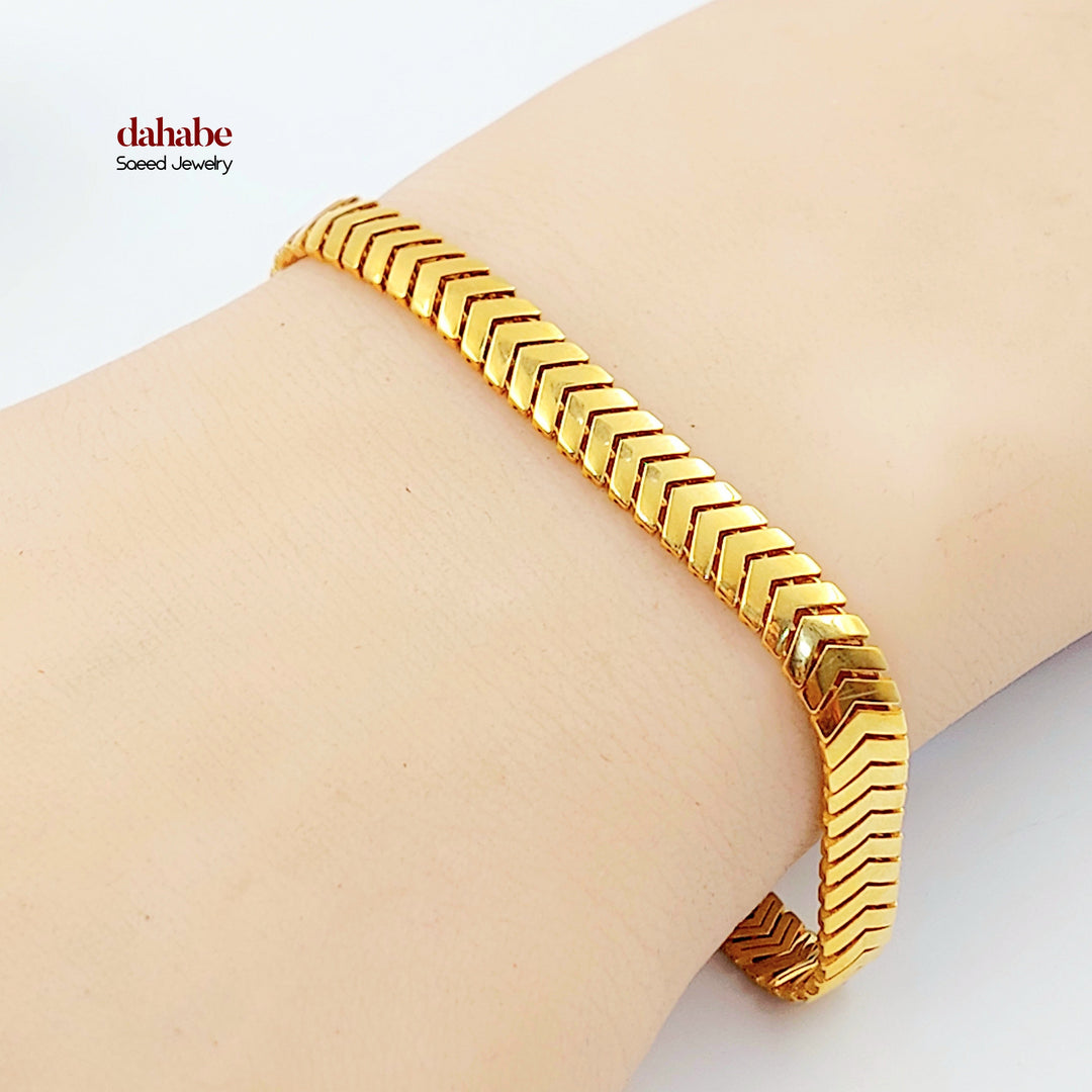Snake Bracelet Made of 21K Gold by Saeed Jewelry 