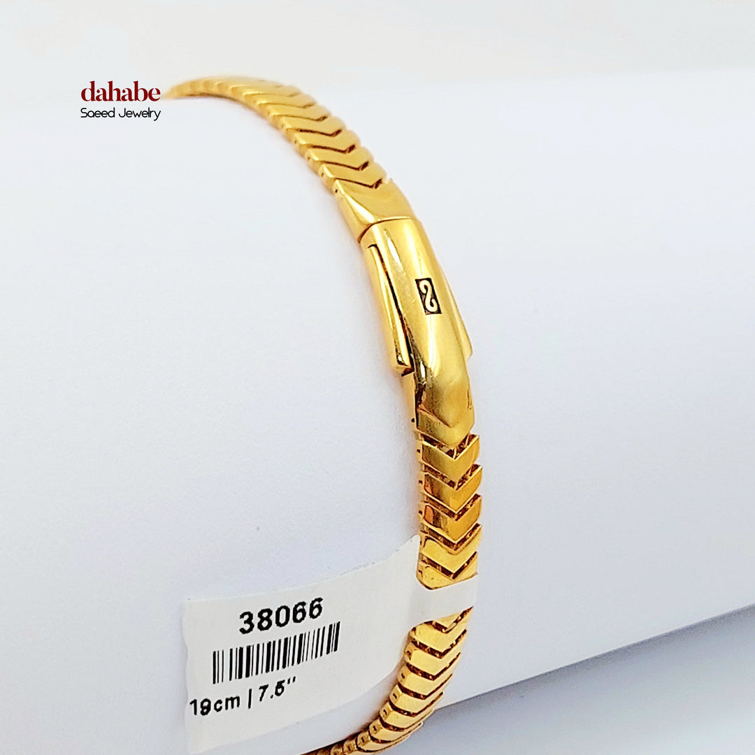 Snake Bracelet Made of 21K Gold by Saeed Jewelry 