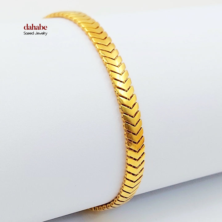 Snake Bracelet Made of 21K Gold by Saeed Jewelry 