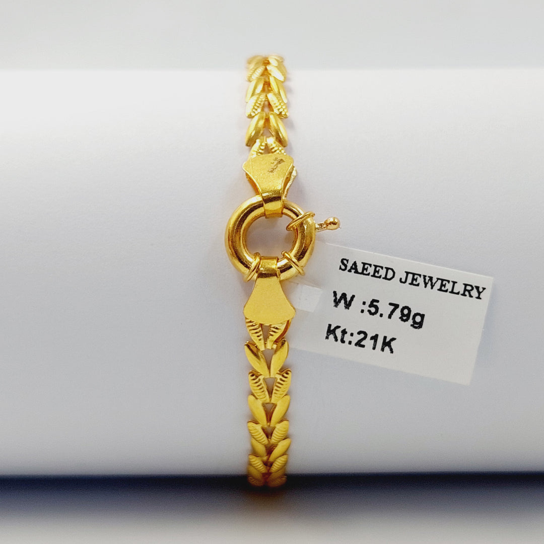 21K اسوارة رشادي سنبلة-مجوهرات الشيخ سعيد-Saeed Jewelry 