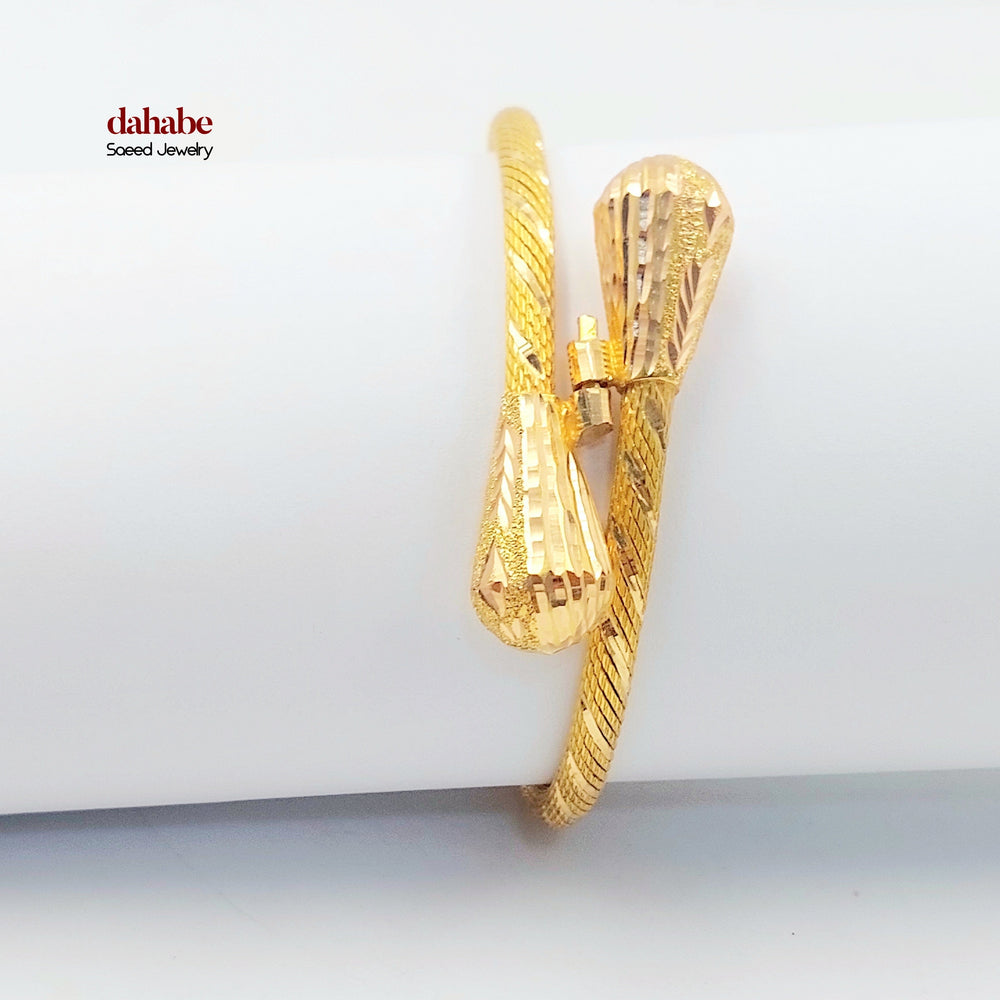 21K اسوارة مبرومة-مجوهرات الشيخ سعيد-Saeed Jewelry 