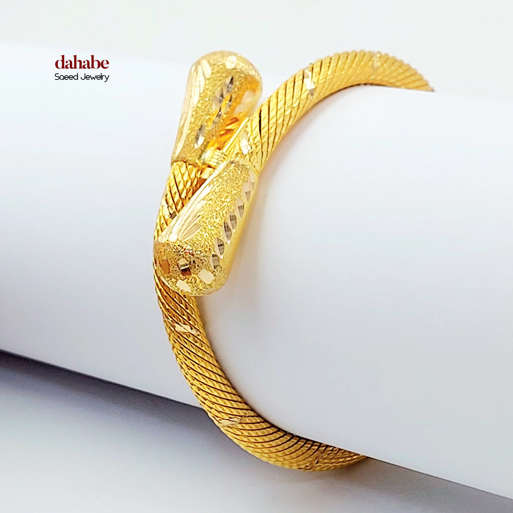 21K اسوارة مبرومة-مجوهرات الشيخ سعيد-Saeed Jewelry 