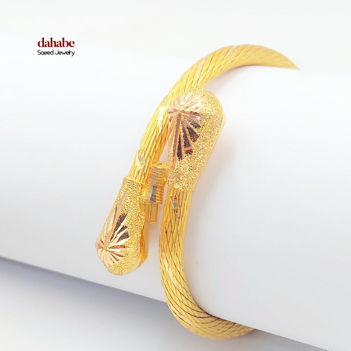 21K اسوارة مبرومة-مجوهرات الشيخ سعيد-Saeed Jewelry 