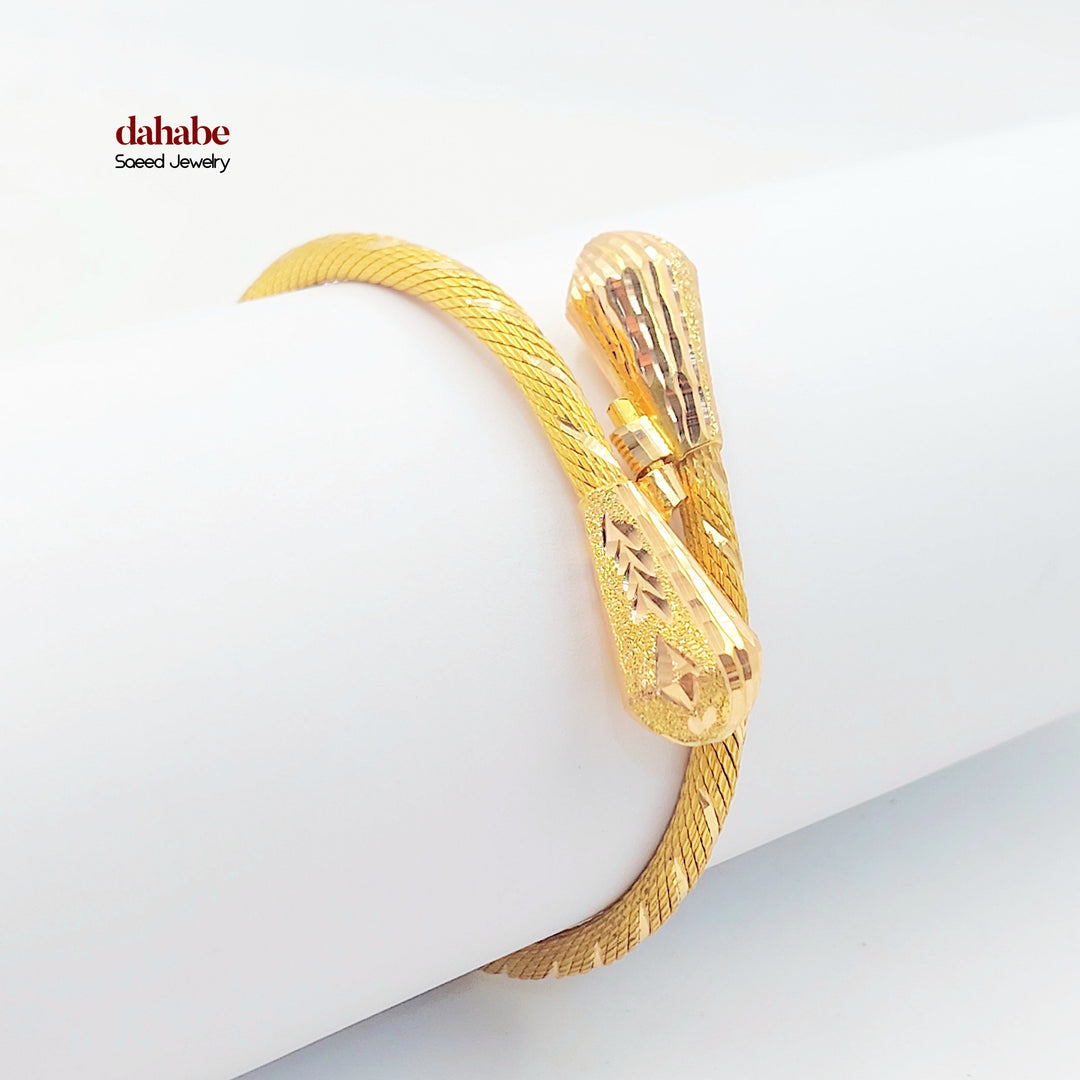 21K اسوارة مبرومة-مجوهرات الشيخ سعيد-Saeed Jewelry 