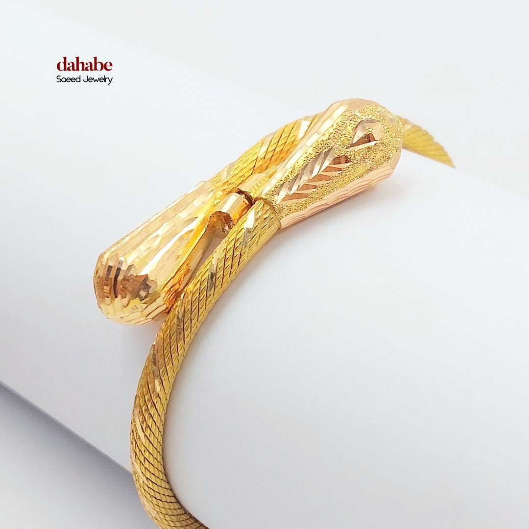 21K اسوارة مبرومة-مجوهرات الشيخ سعيد-Saeed Jewelry 