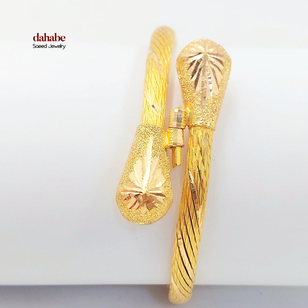 21K اسوارة مبرومة-مجوهرات الشيخ سعيد-Saeed Jewelry 
