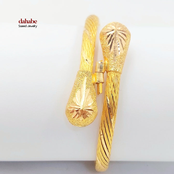 21K اسوارة مبرومة-مجوهرات الشيخ سعيد-Saeed Jewelry 