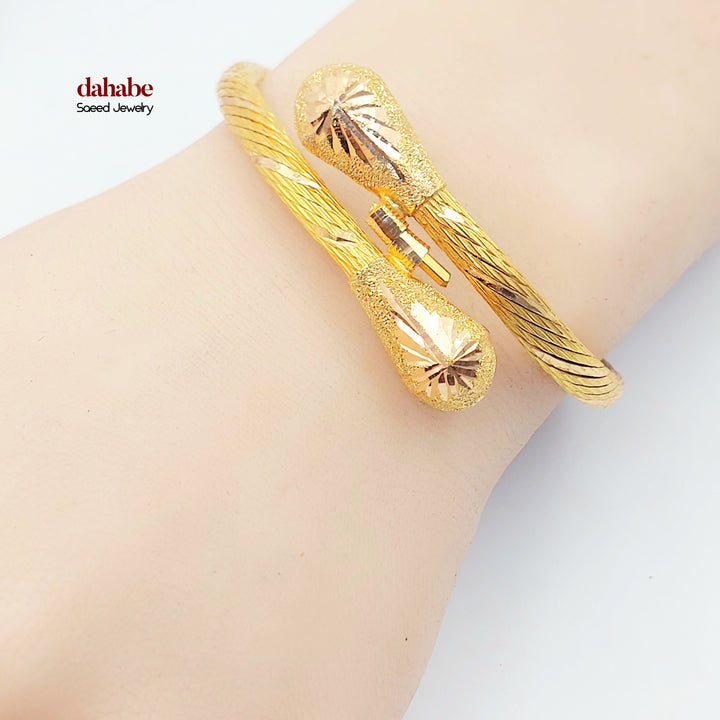 21K اسوارة مبرومة-مجوهرات الشيخ سعيد-Saeed Jewelry 