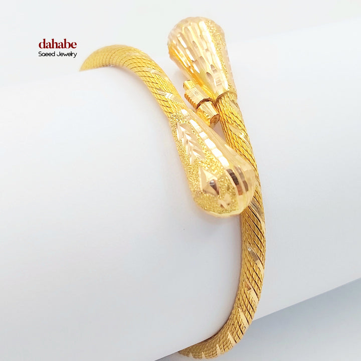 21K اسوارة مبرومة-مجوهرات الشيخ سعيد-Saeed Jewelry 