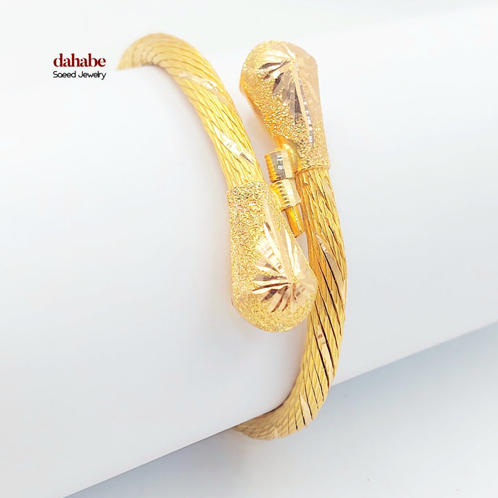 21K اسوارة مبرومة-مجوهرات الشيخ سعيد-Saeed Jewelry 