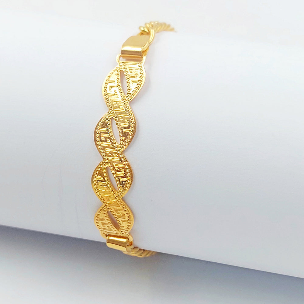 21K اسوارة بلاك فيرنا-مجوهرات الشيخ سعيد-Saeed Jewelry 