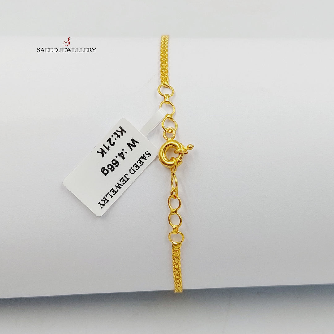 21K اسوارة اجنحة-مجوهرات الشيخ سعيد-Saeed Jewelry 