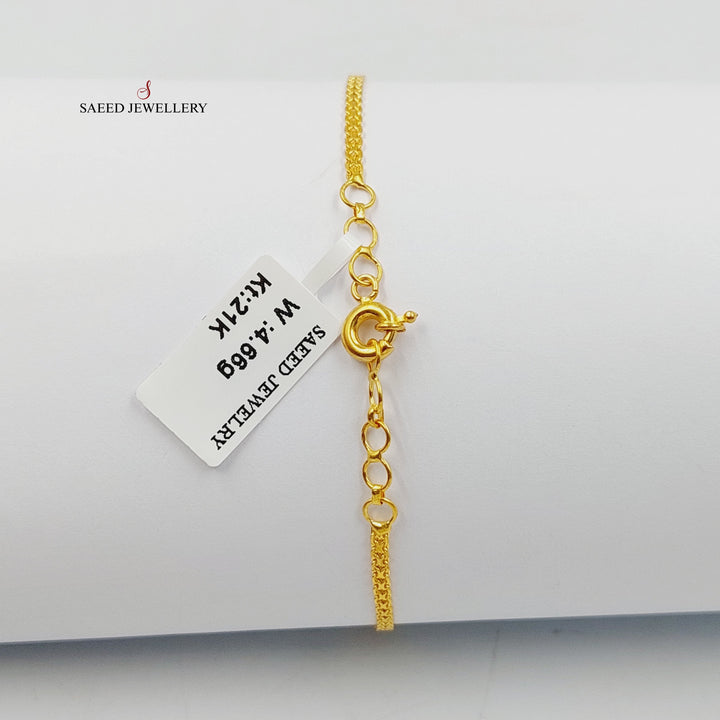 21K اسوارة اجنحة-مجوهرات الشيخ سعيد-Saeed Jewelry 