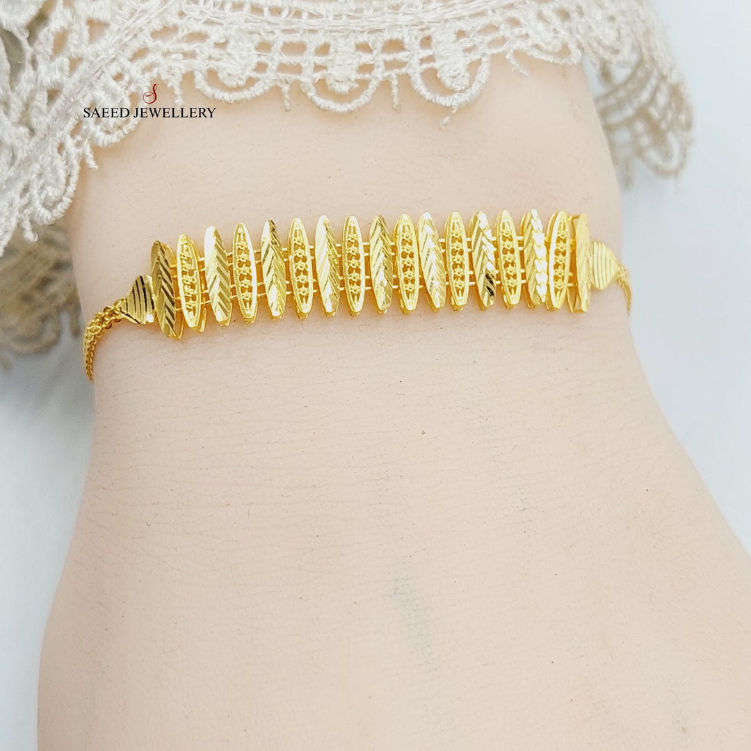 21K اسوارة اجنحة-مجوهرات الشيخ سعيد-Saeed Jewelry 