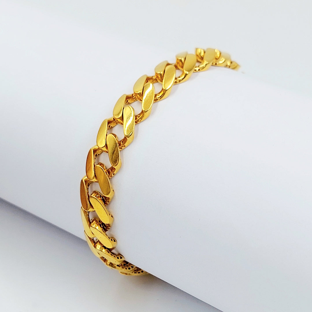 21K اسوارة جنزير مرصع-مجوهرات الشيخ سعيد-Saeed Jewelry 