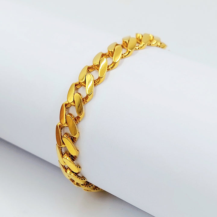 21K اسوارة جنزير مرصع-مجوهرات الشيخ سعيد-Saeed Jewelry 