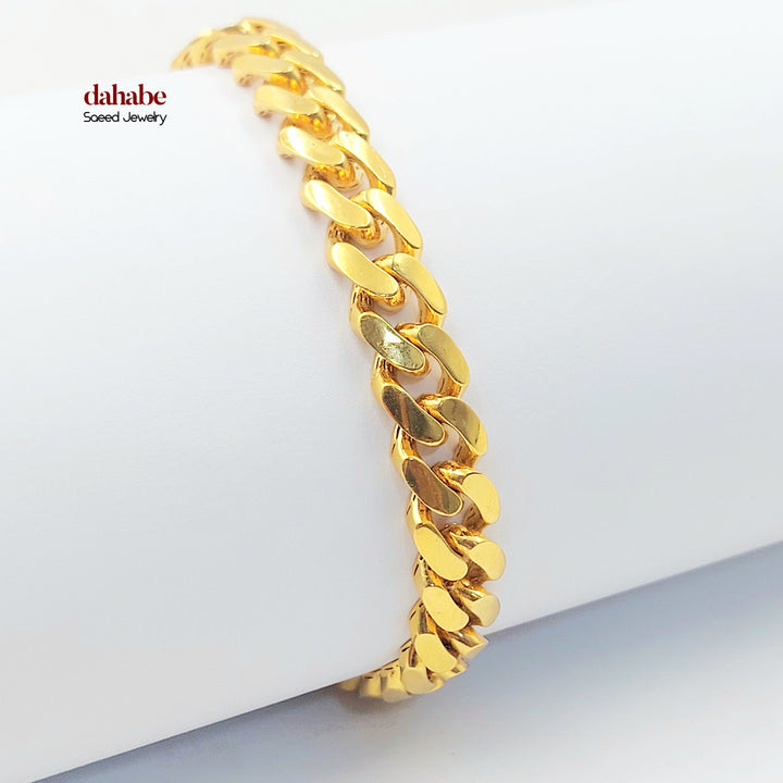 21K اسوارة جنزير مرصع-مجوهرات الشيخ سعيد-Saeed Jewelry 