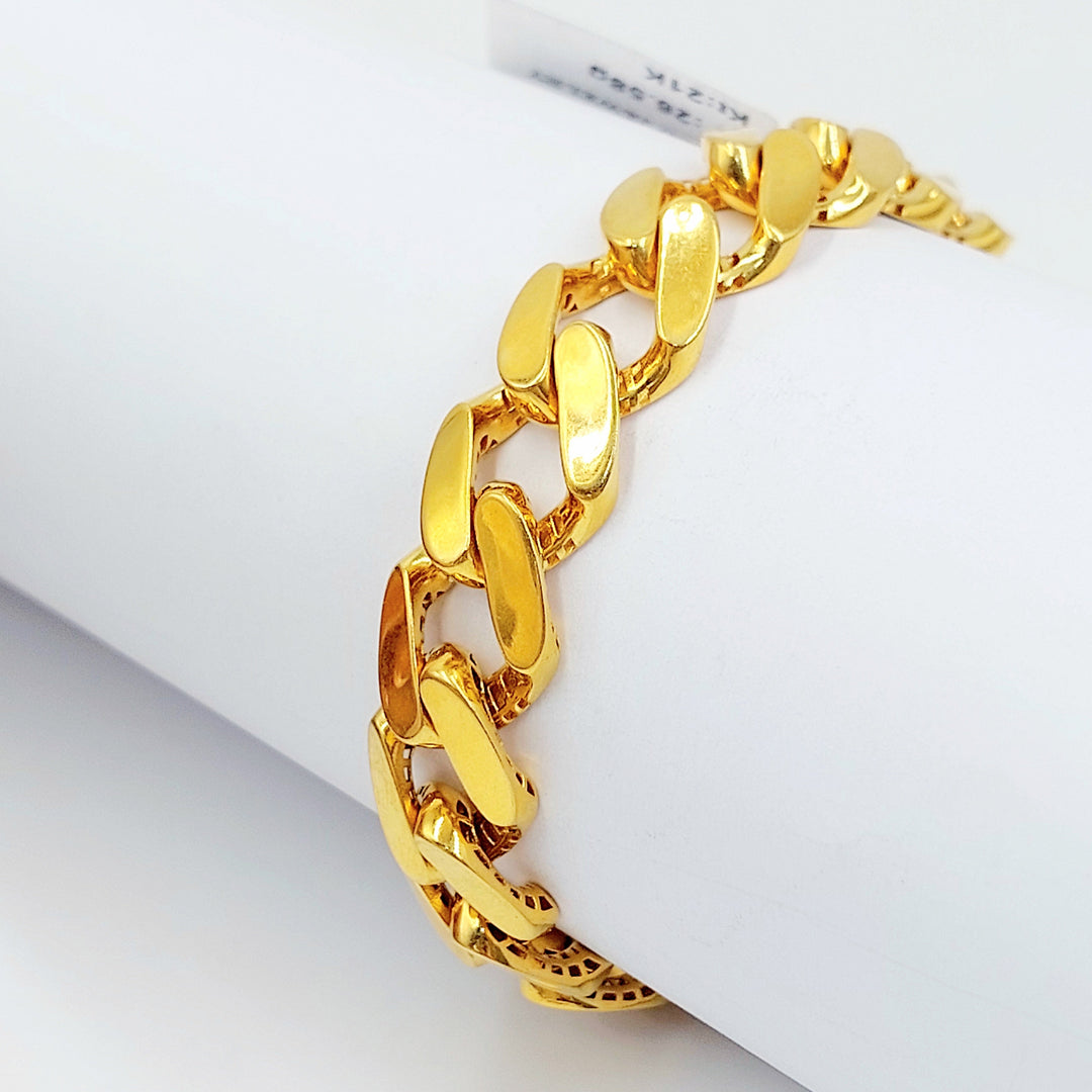21K اسوارة جنزير مرصع-مجوهرات الشيخ سعيد-Saeed Jewelry 